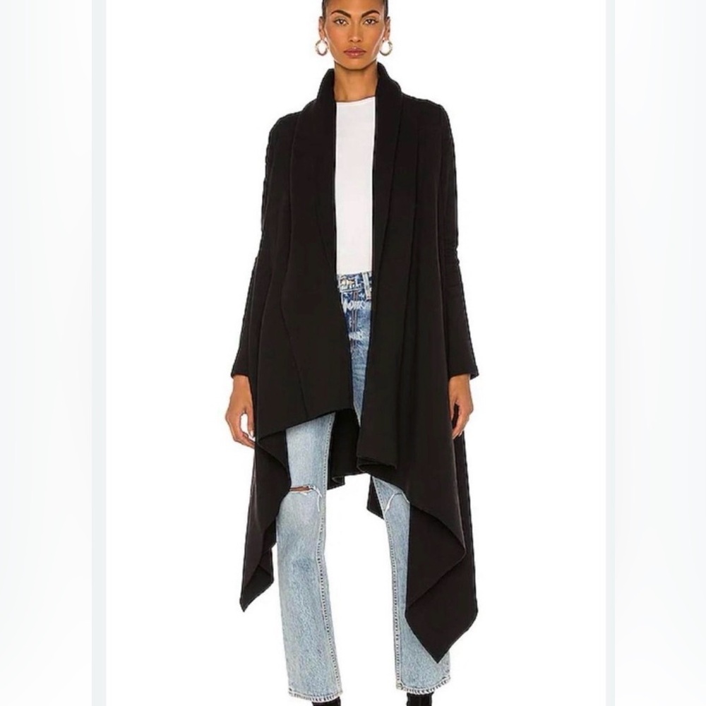 Norma Kamali Asymmetrical Blanket Coat